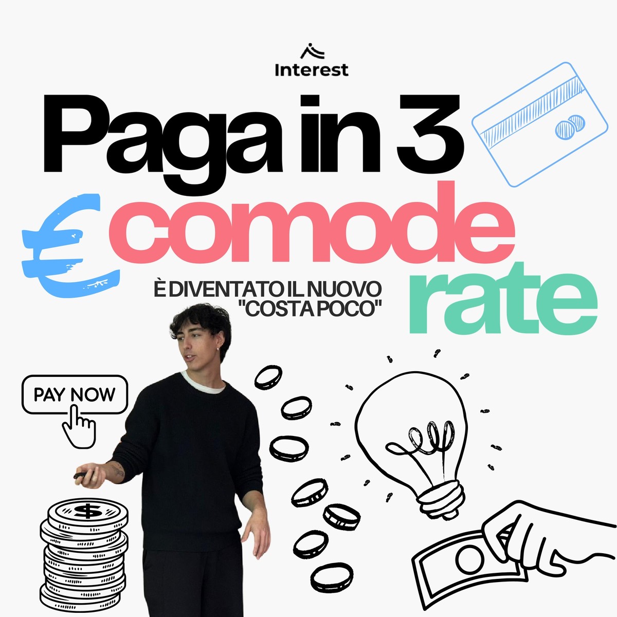 Grafica: paga in 3 comode rate, è diventato il nuovo «costa poco»